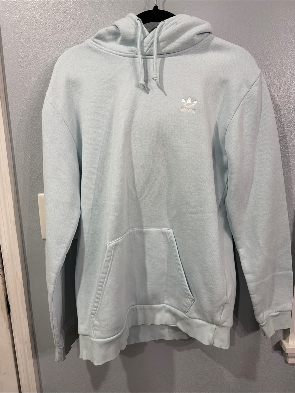 adidas Light Blue Trefoil Pullover Hoodie